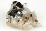 Gemmy Cassiterite Crystals On Quartz - Viloco Mine, Bolivia #192160-1